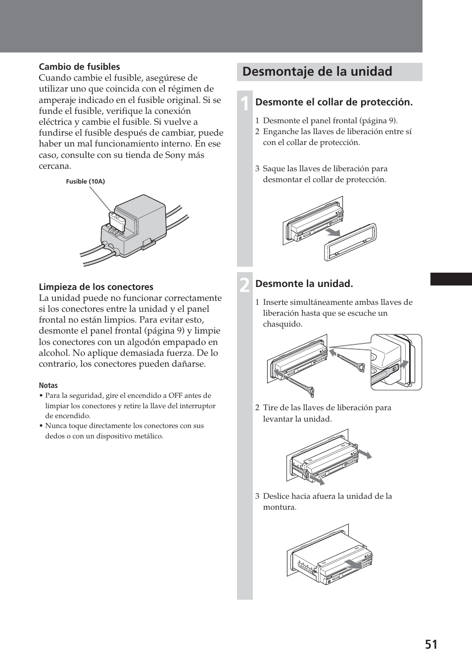 Desmontaje de la unidad | Sony XAV-A1 User Manual | Page 171 / 184