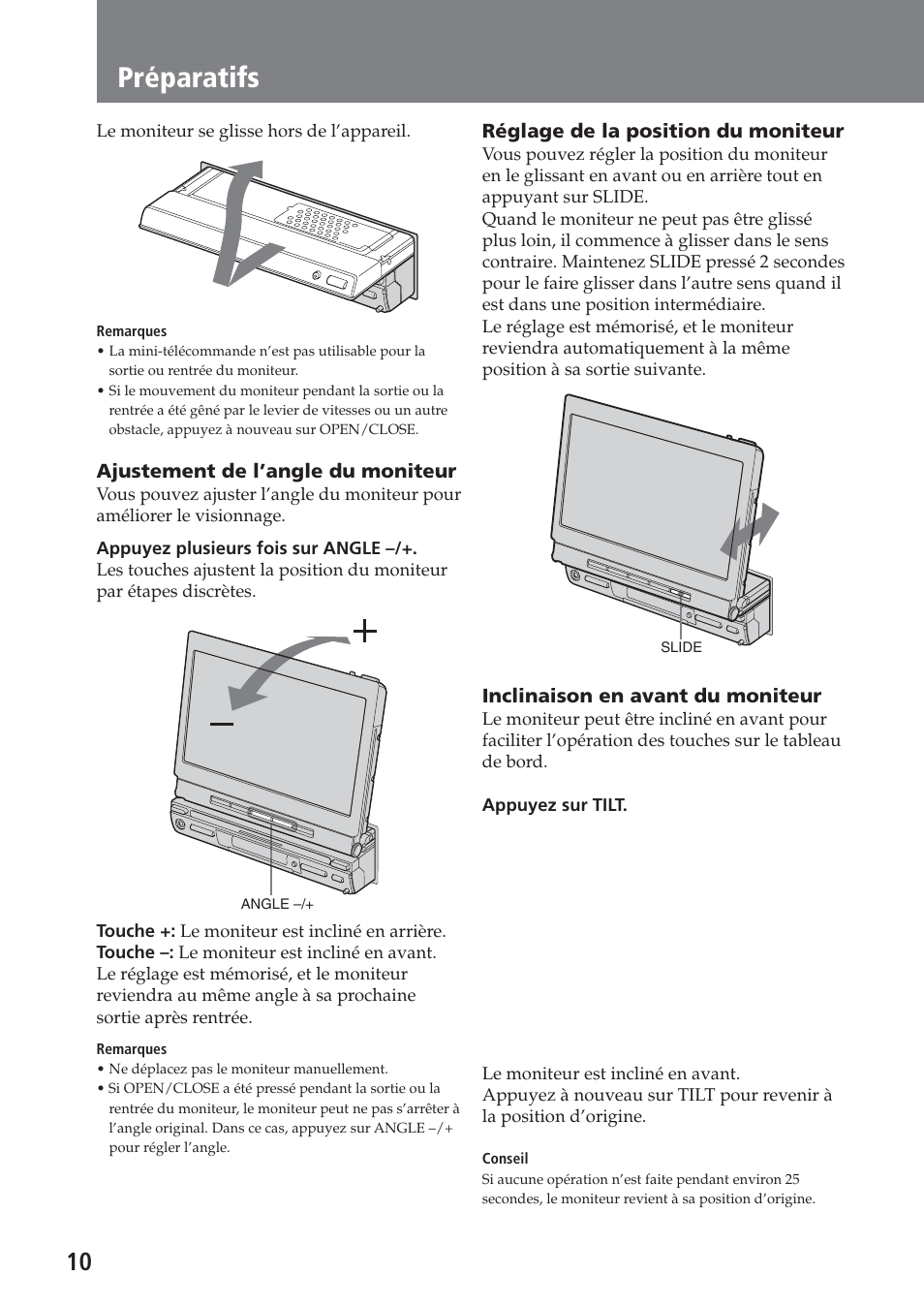 Préparatifs | Sony XAV-A1 User Manual | Page 70 / 184