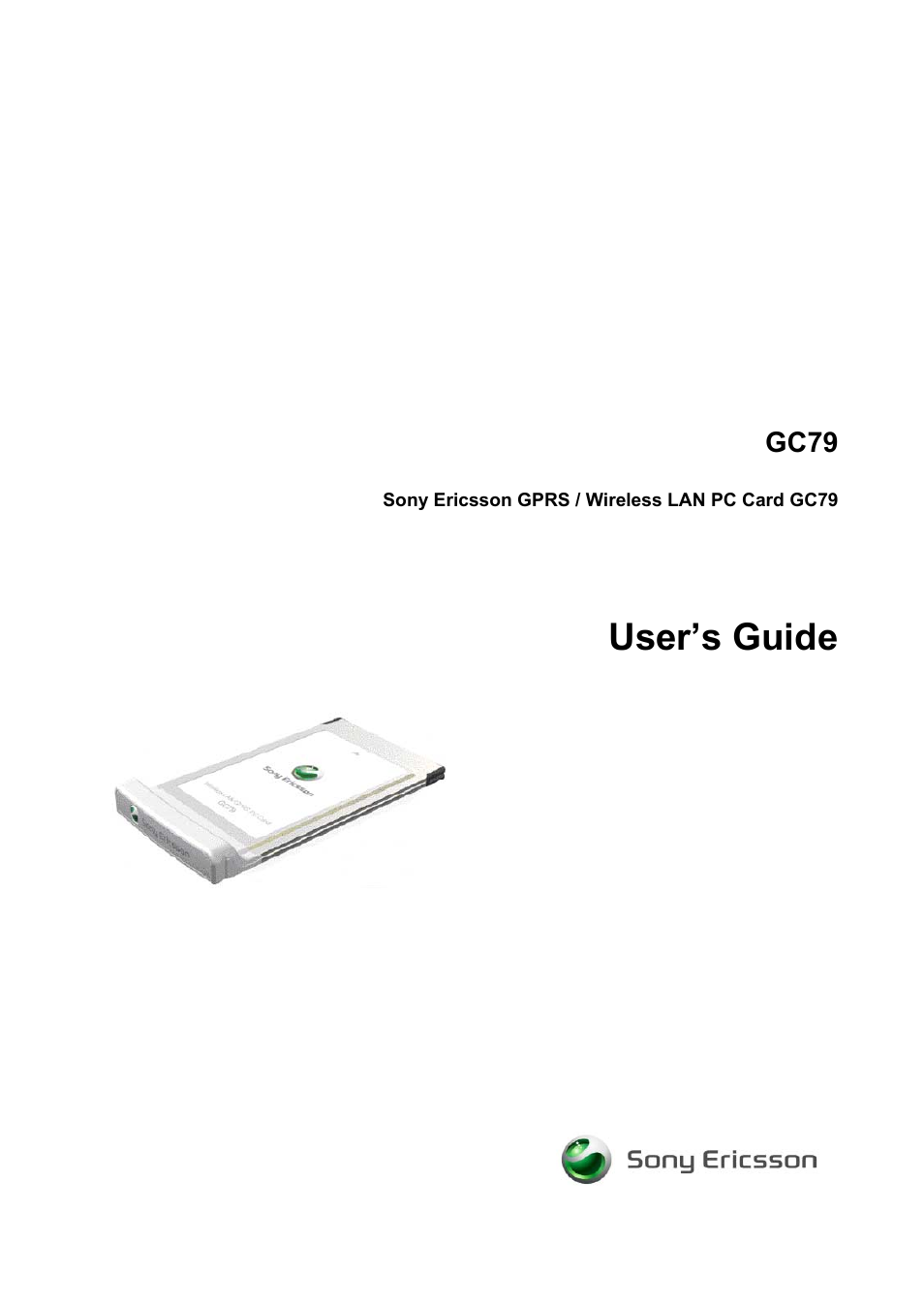 Sony GC79 User Manual | 86 pages