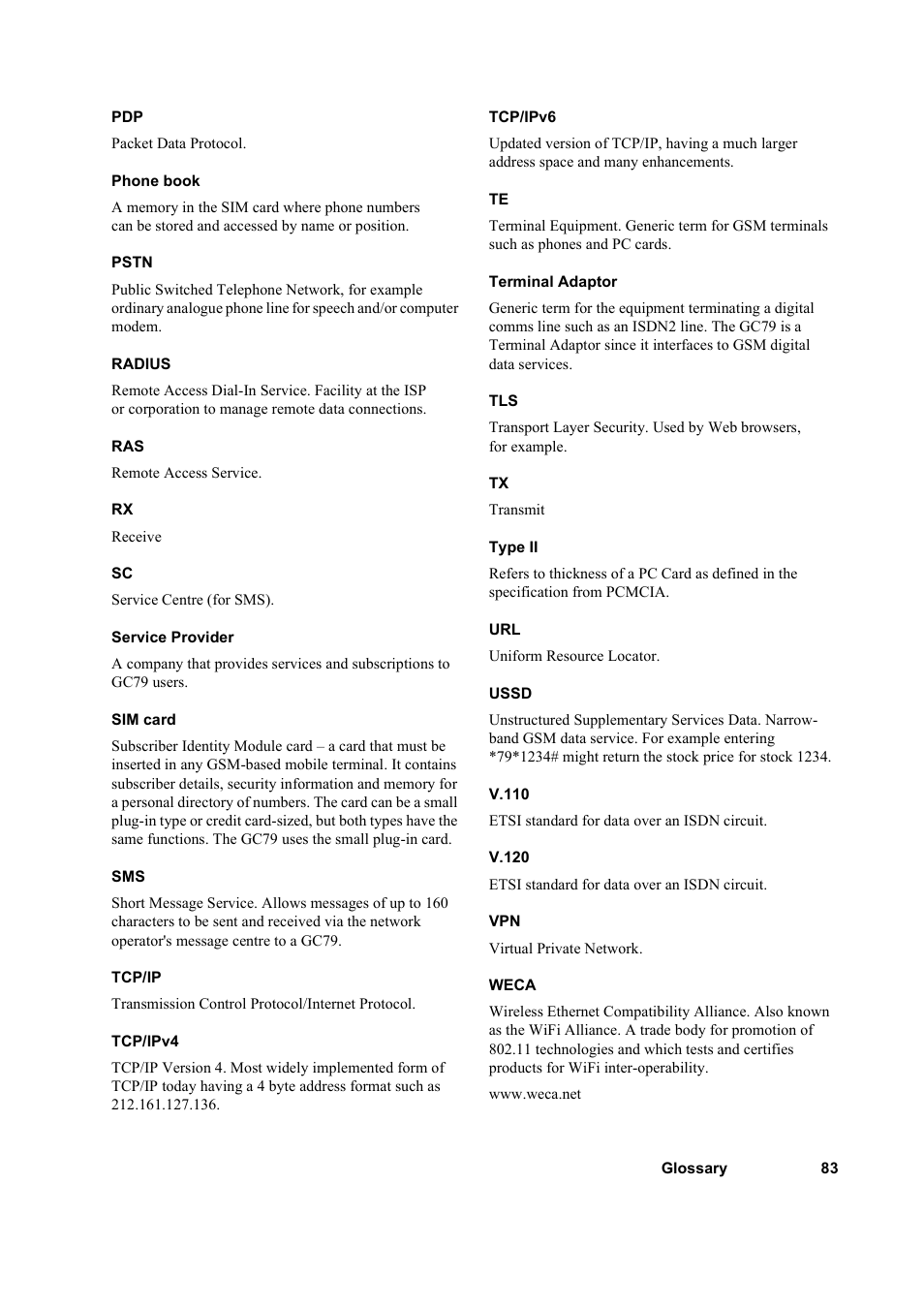 Sony GC79 User Manual | Page 83 / 86