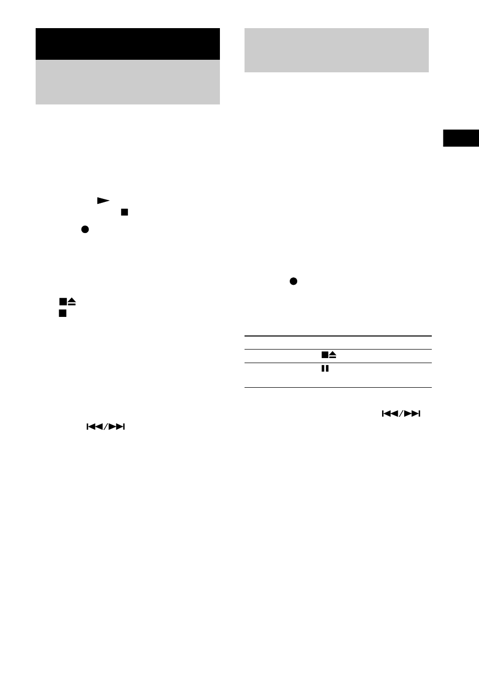 Tape – recording, Recording your favorite cd tracks on a tape, Cd synchro recording | Recording on a tape manually, Manual recording, Recording your favorite cd tracks on a, Tape — cd synchro recording | Sony CMT-EP313 User Manual | Page 11 / 24