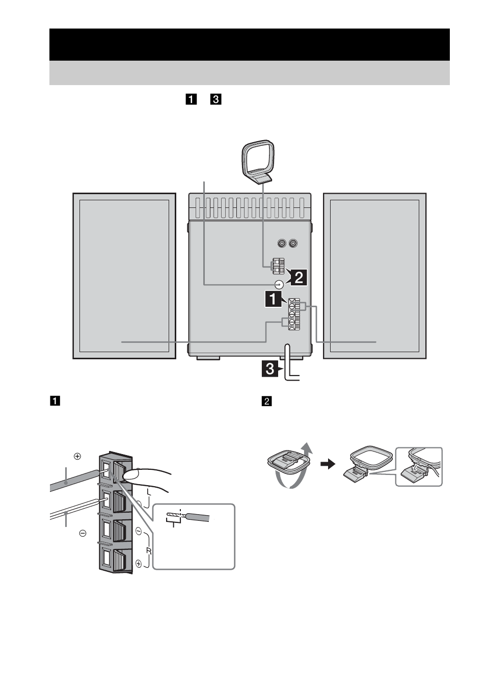 Getting started, Hooking up the system | Sony CMT-EP313 User Manual | Page 4 / 24