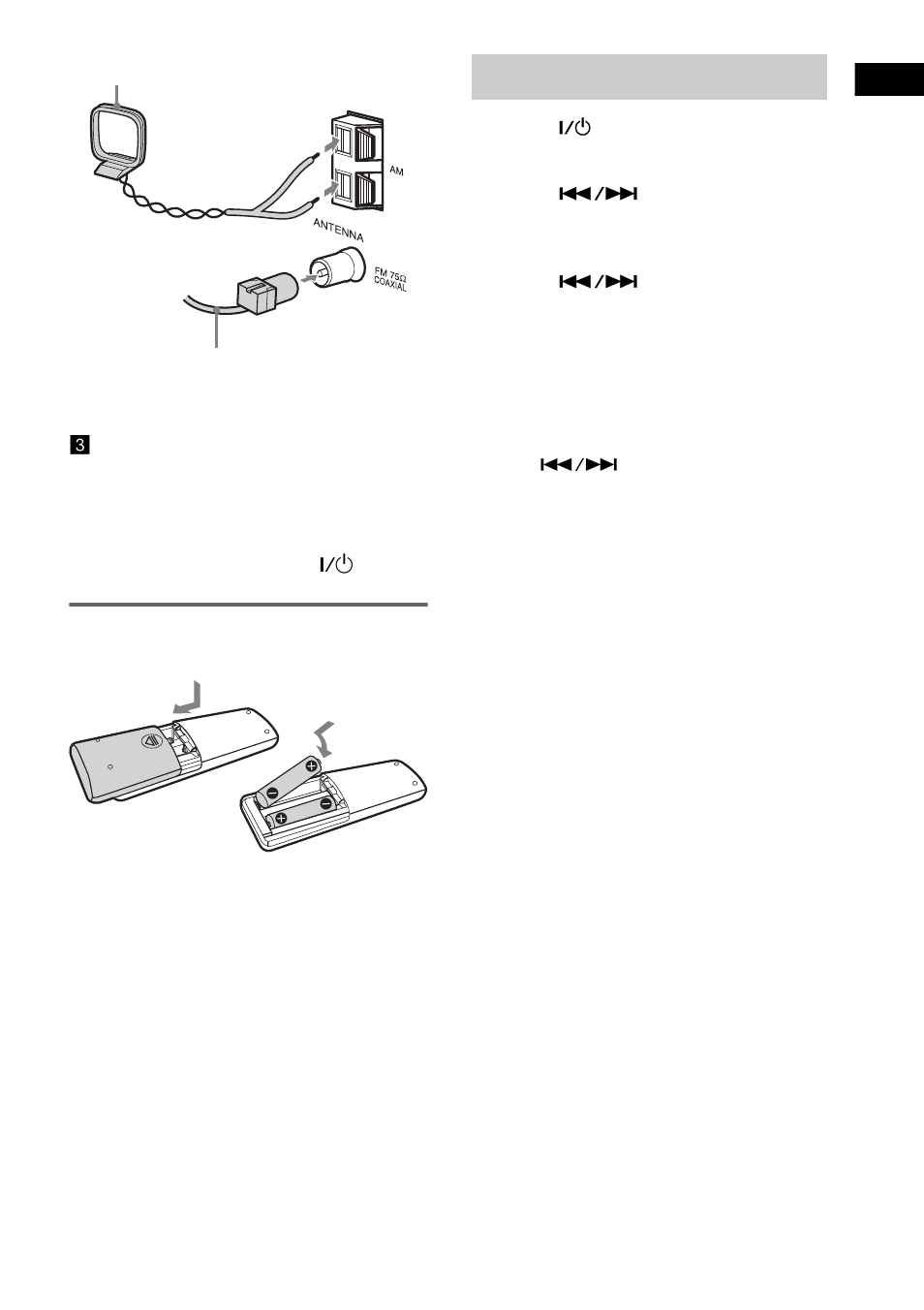 Setting the clock | Sony CMT-EP313 User Manual | Page 5 / 24