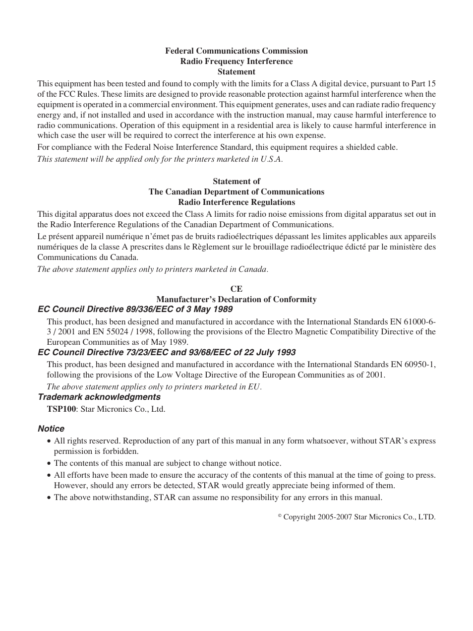 Star Tech Development TSP100 User Manual | Page 2 / 42