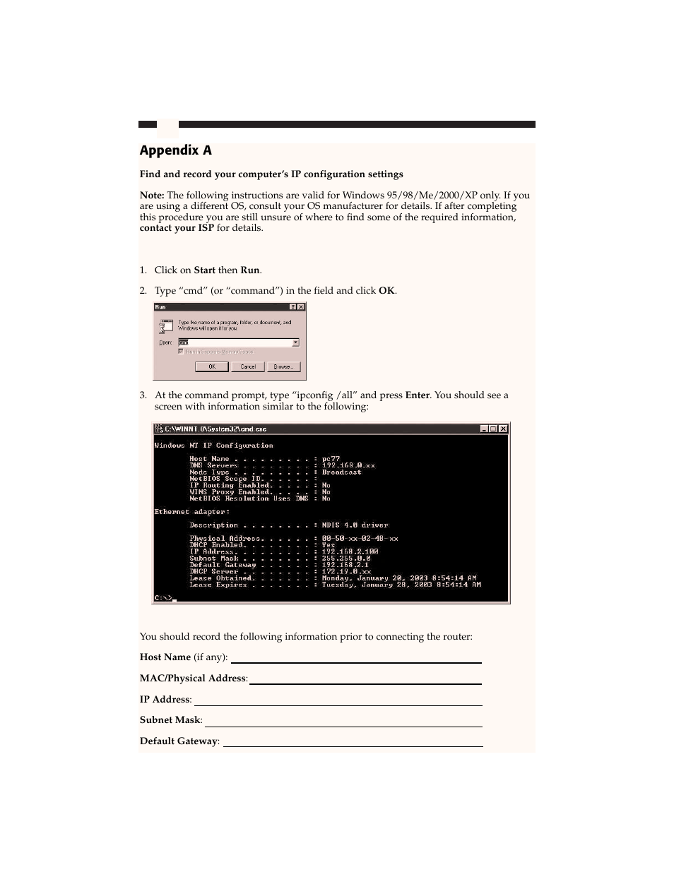 Appendix a | Star Tech Development BR4100DC User Manual | Page 46 / 58