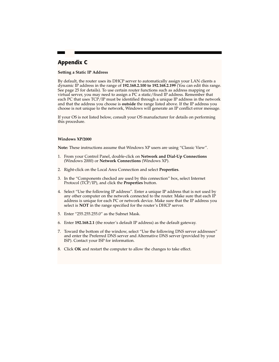 Appendix c | Star Tech Development BR4100DC User Manual | Page 48 / 58