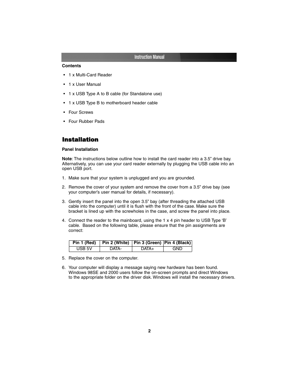 Star Tech Development USB 2.0 FLASH CARD READER 35FCREAD20BK User Manual | Page 5 / 11