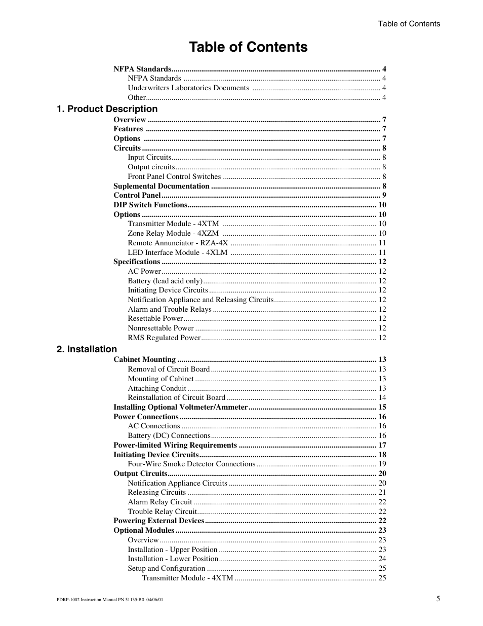 System Sensor PDRP-1002 Series User Manual | Page 5 / 60