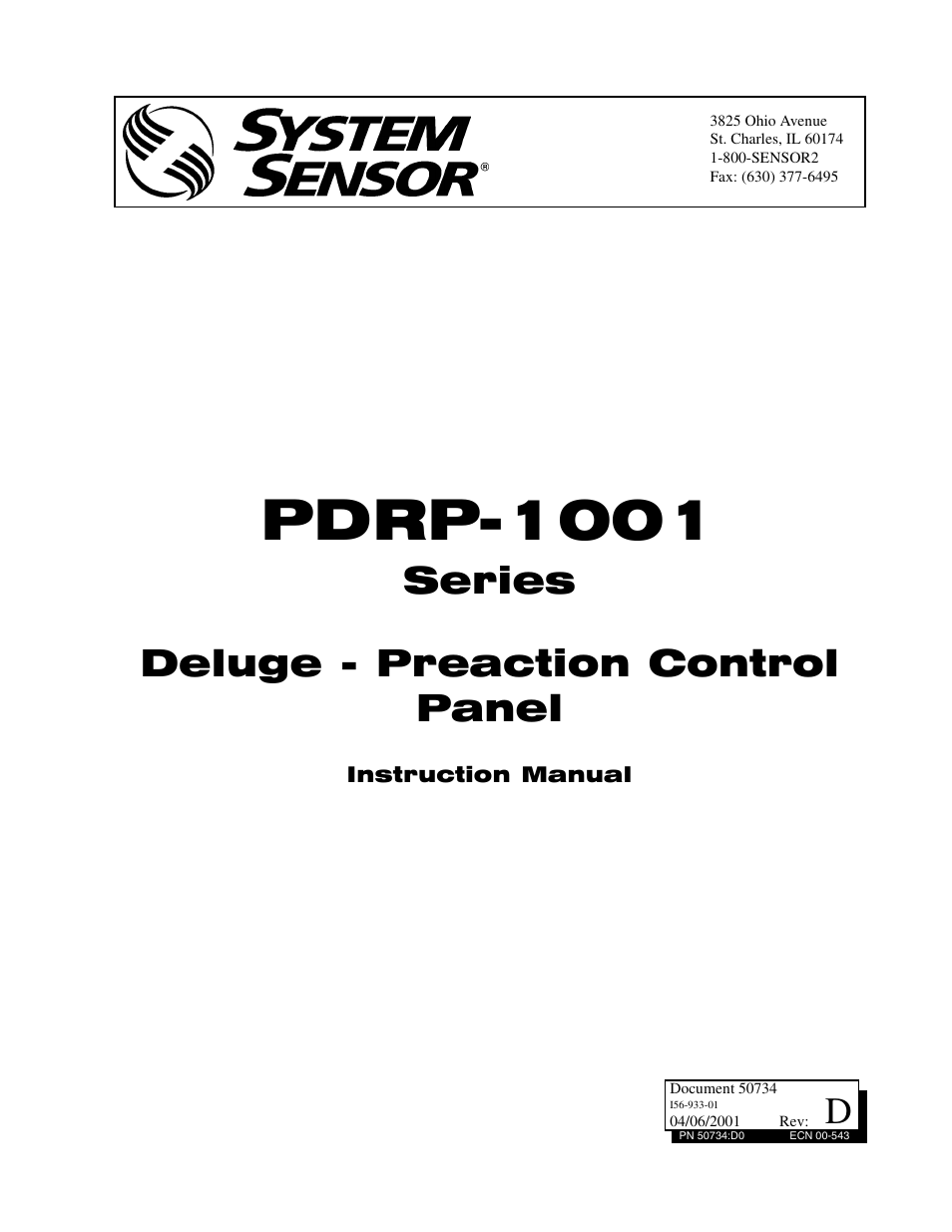 System Sensor PDRP-1001 Series User Manual | 56 pages