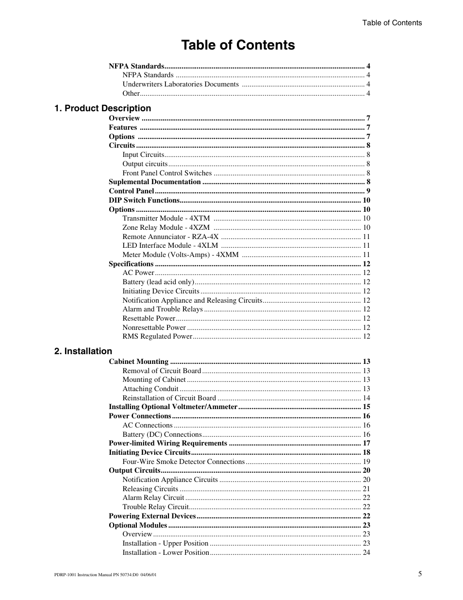 System Sensor PDRP-1001 Series User Manual | Page 5 / 56