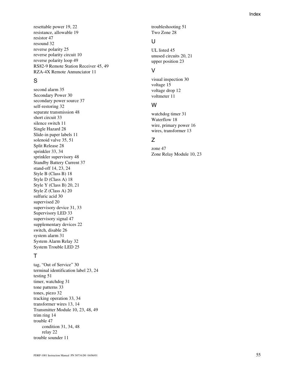 System Sensor PDRP-1001 Series User Manual | Page 55 / 56