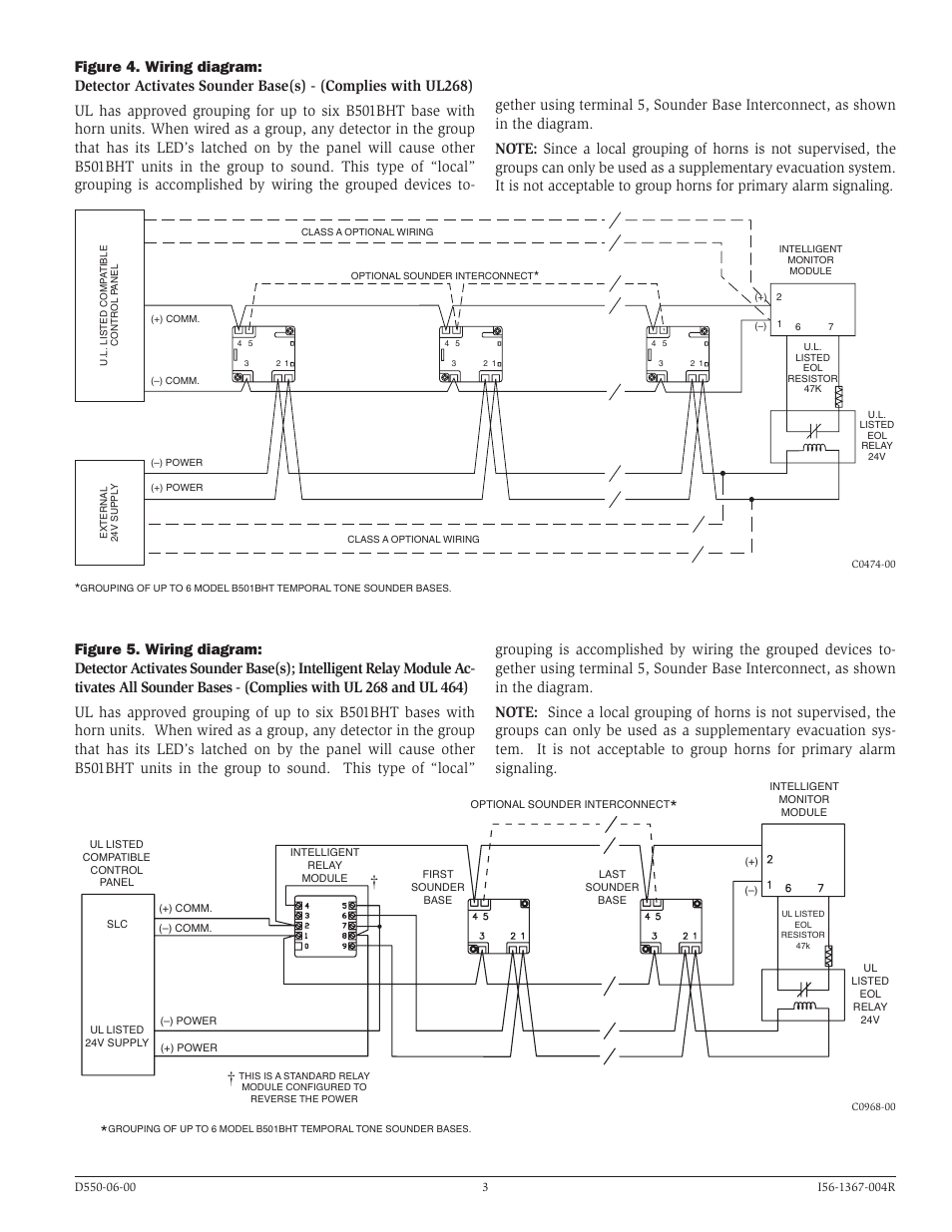 System Sensor TEMPORAL TONE SOUNDER BASE B501BHT User Manual | Page 3 / 4