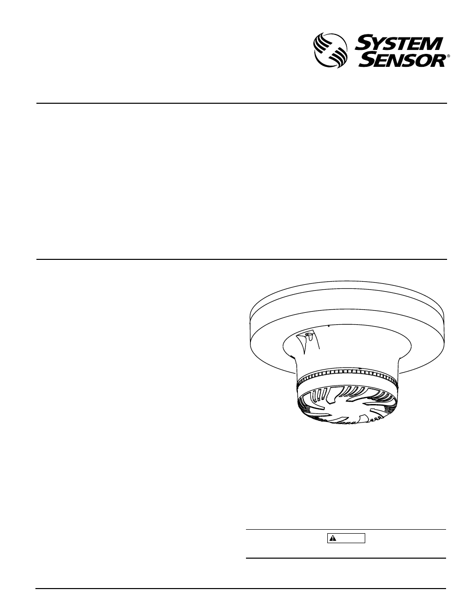 System Sensor FTX-P1 User Manual | 4 pages