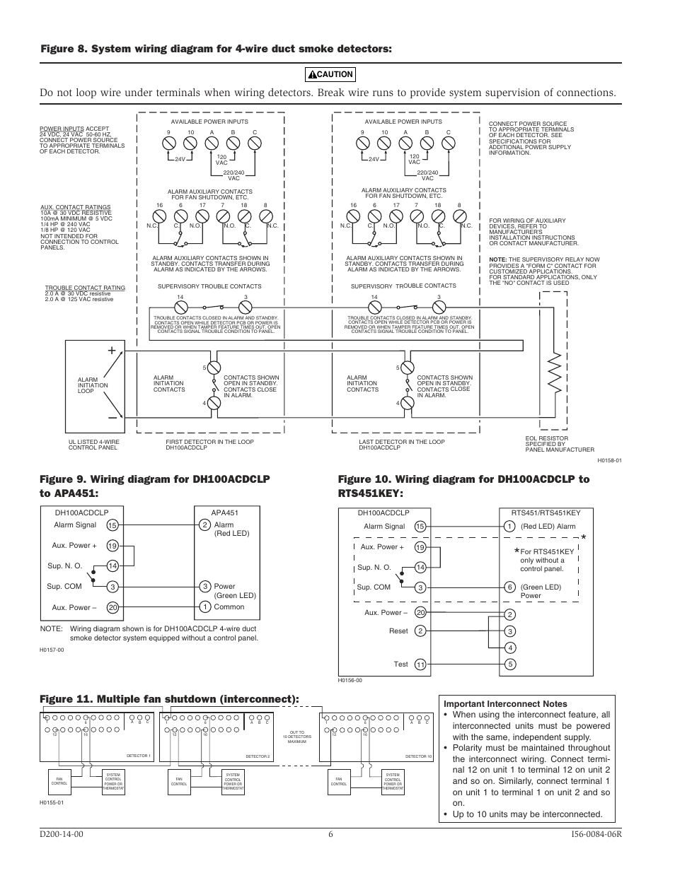 Figure 11. multiple fan shutdown (interconnect) | System Sensor DH100ACDCLP User Manual | Page 6 / 8