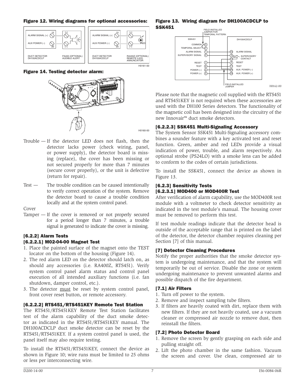 Figure 14. testing detector alarm | System Sensor DH100ACDCLP User Manual | Page 7 / 8