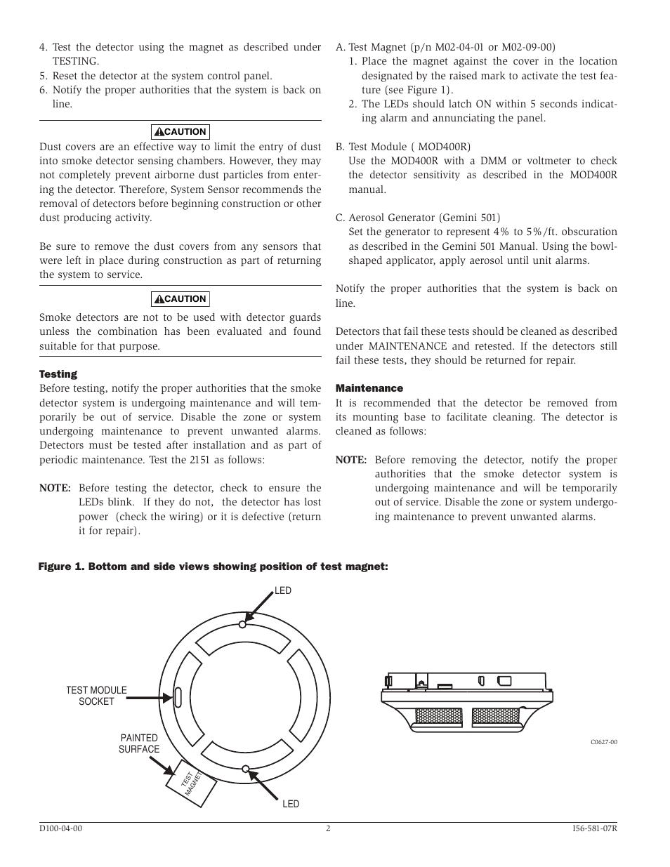 System Sensor 2151 User Manual | Page 2 / 4