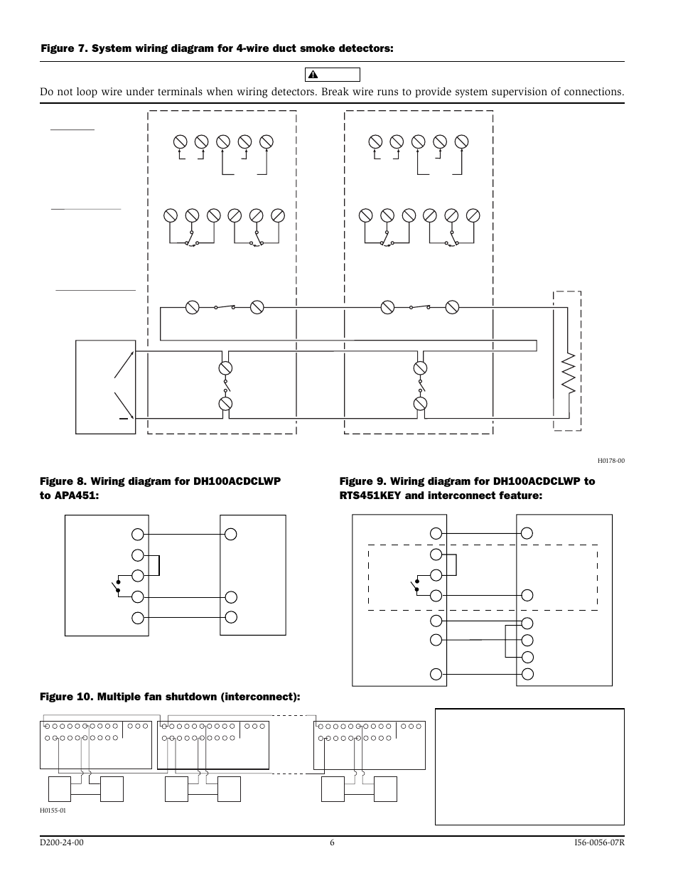 Figure 10. multiple fan shutdown (interconnect) | System Sensor INNOVAIR DH100ACDCLWP User Manual | Page 6 / 8