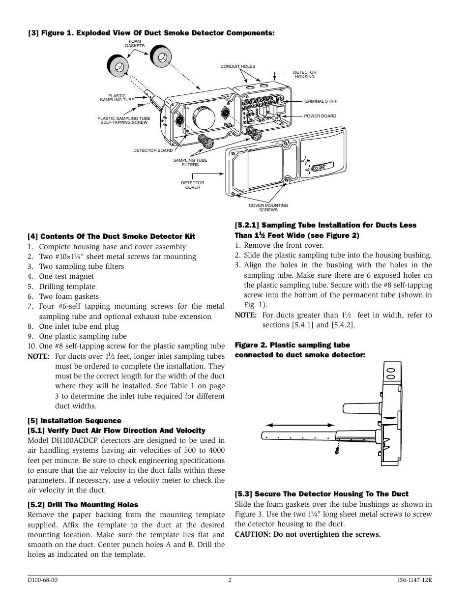 System Sensor INNOVAIR DH100ACDCP User Manual | Page 2 / 8