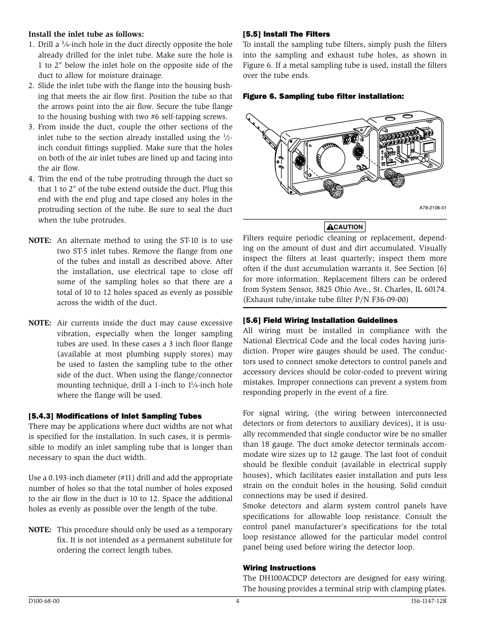 System Sensor INNOVAIR DH100ACDCP User Manual | Page 4 / 8