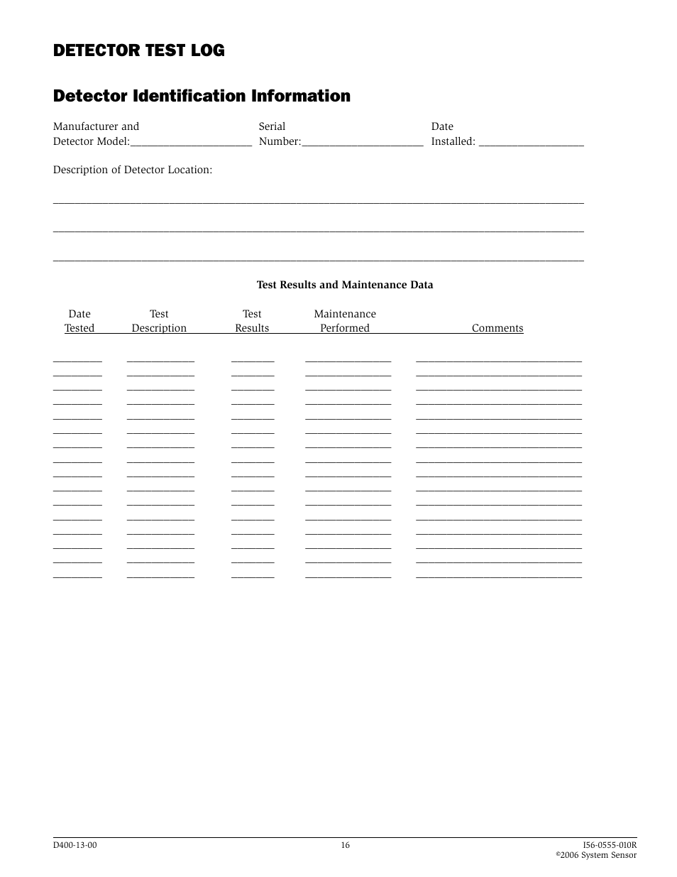 System Sensor DH400ACDCP User Manual | Page 16 / 16