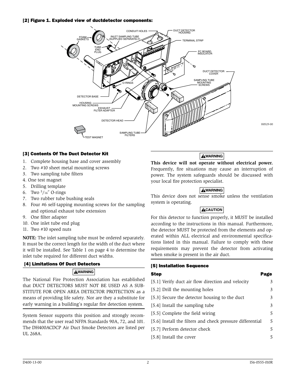 System Sensor DH400ACDCP User Manual | Page 2 / 16