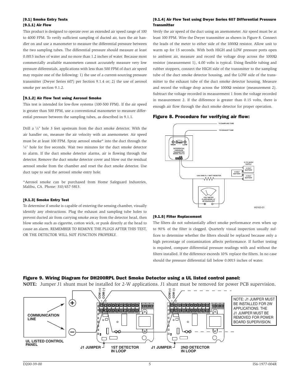 Figure 8. procedure for verifying air flow | System Sensor DH200RPL User Manual | Page 5 / 8
