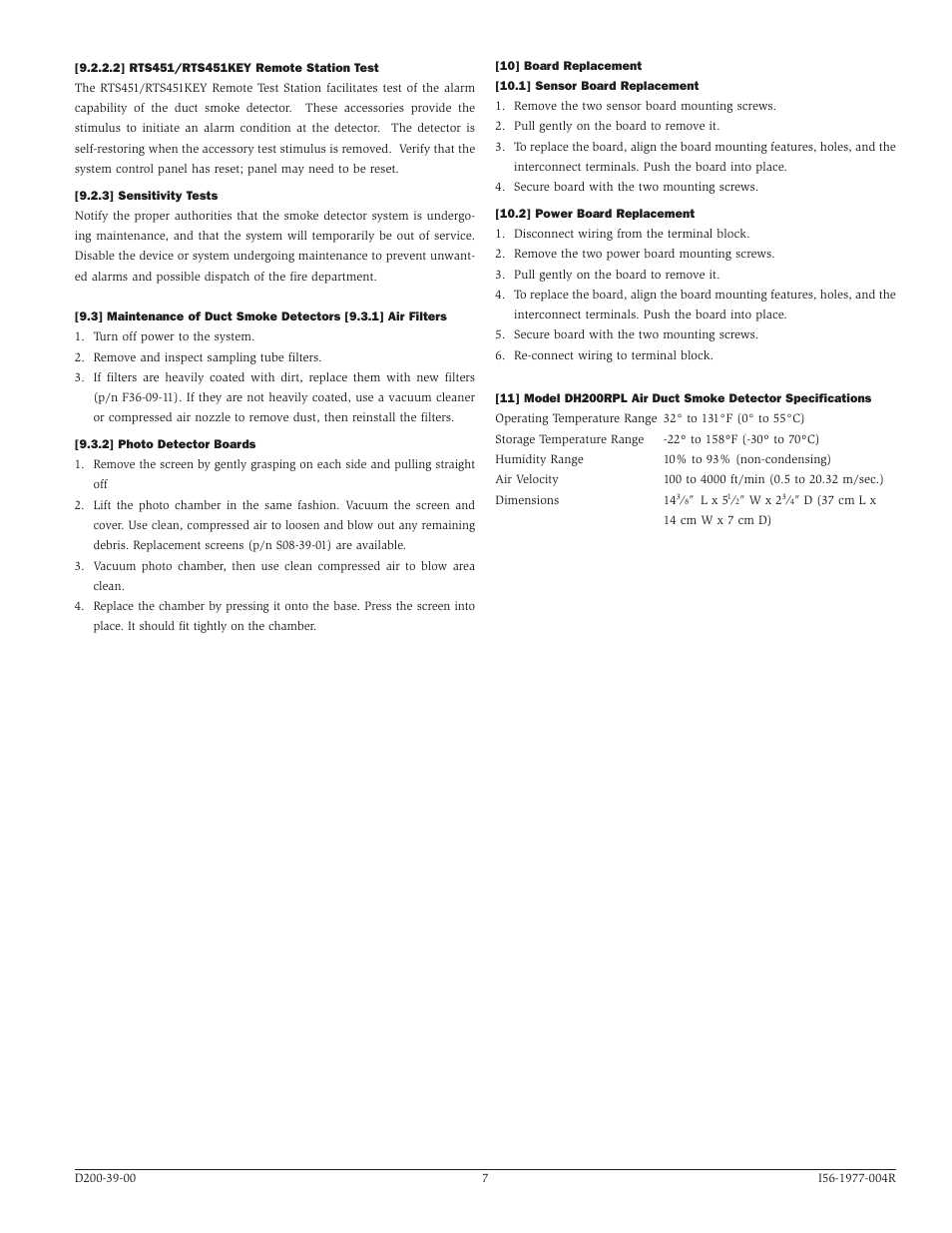 System Sensor DH200RPL User Manual | Page 7 / 8