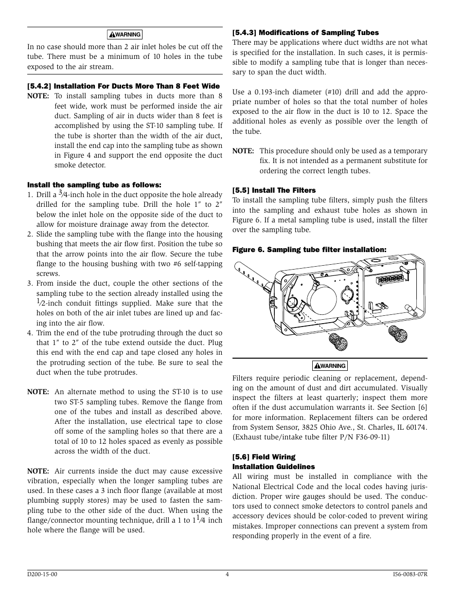 System Sensor INNOVAIR DH100LP User Manual | Page 4 / 8