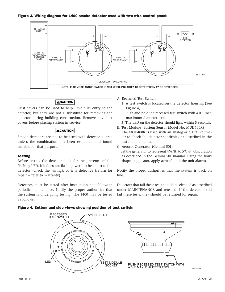 System Sensor 1400 User Manual | Page 3 / 4
