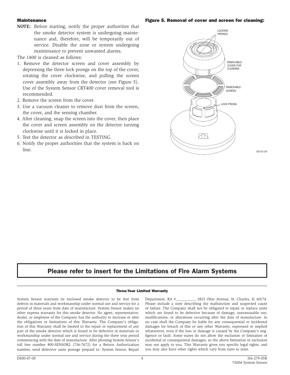 System Sensor 1400 User Manual | Page 4 / 4