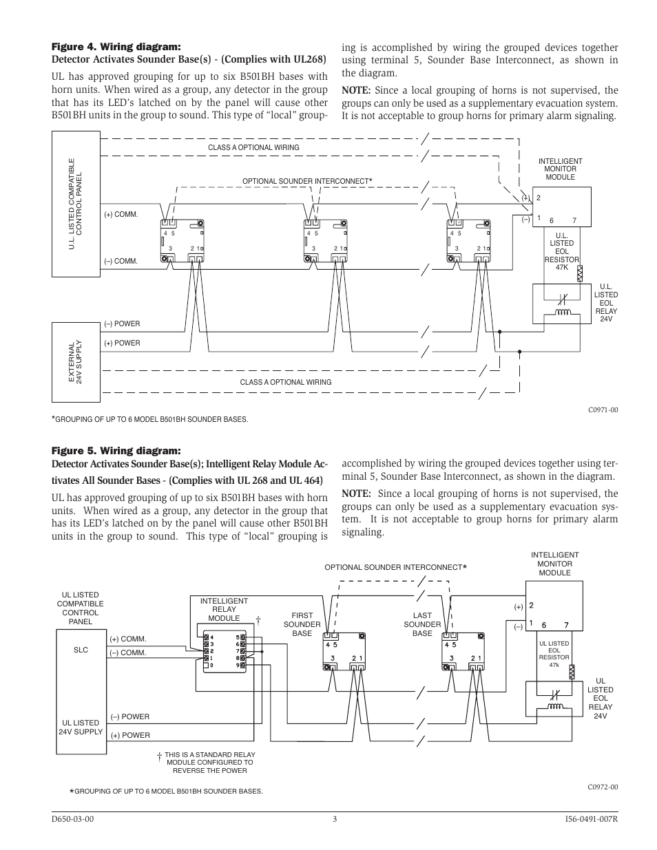 System Sensor SOUNDER BASE B501BH User Manual | Page 3 / 4
