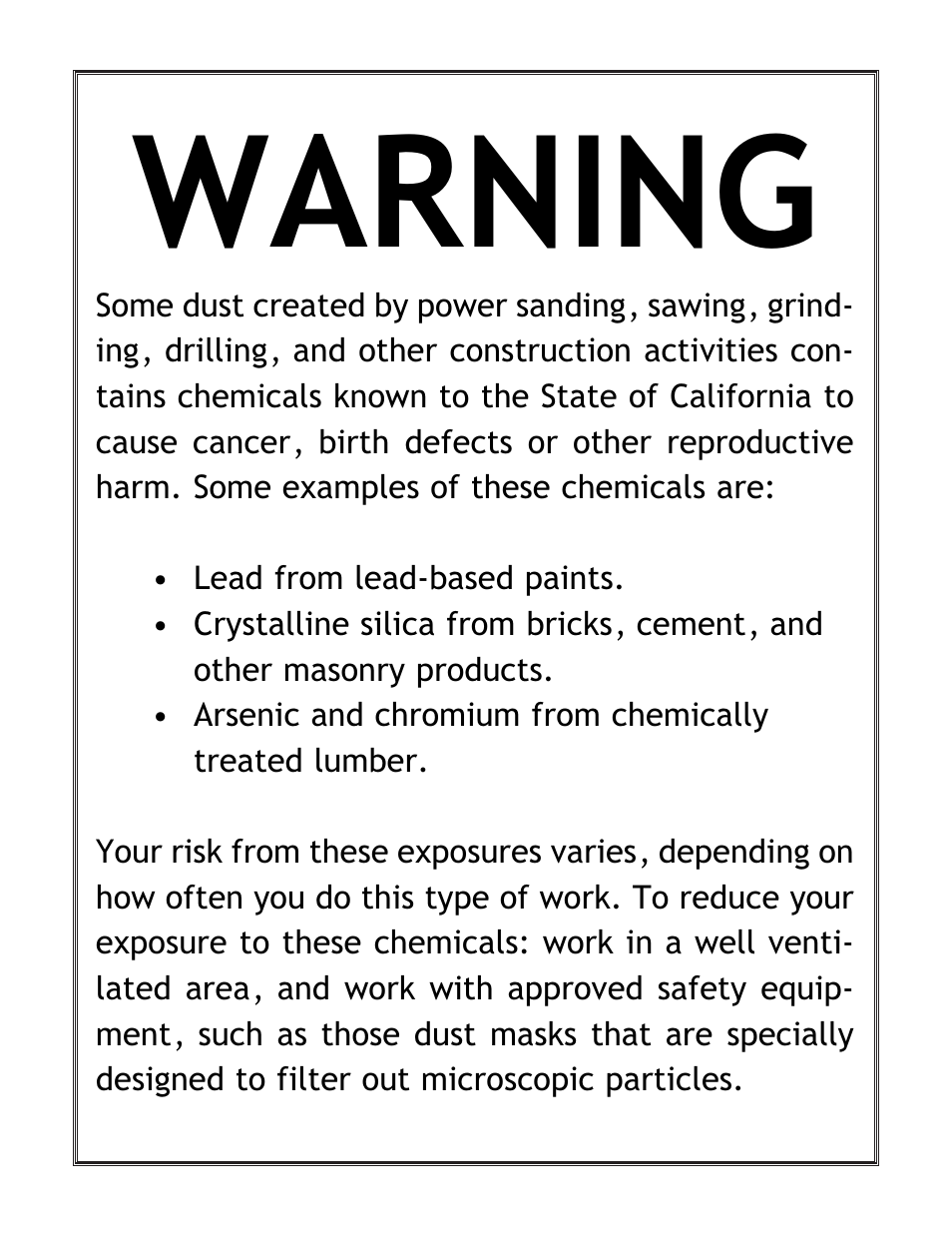 Warning | Woodstock W1679 User Manual | Page 2 / 44