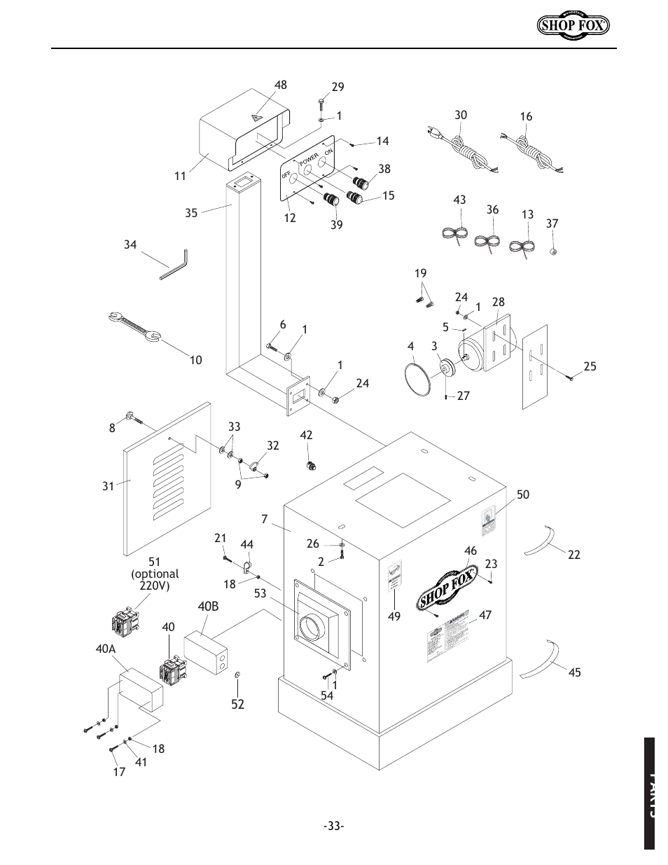 Parts | Woodstock W1679 User Manual | Page 35 / 44
