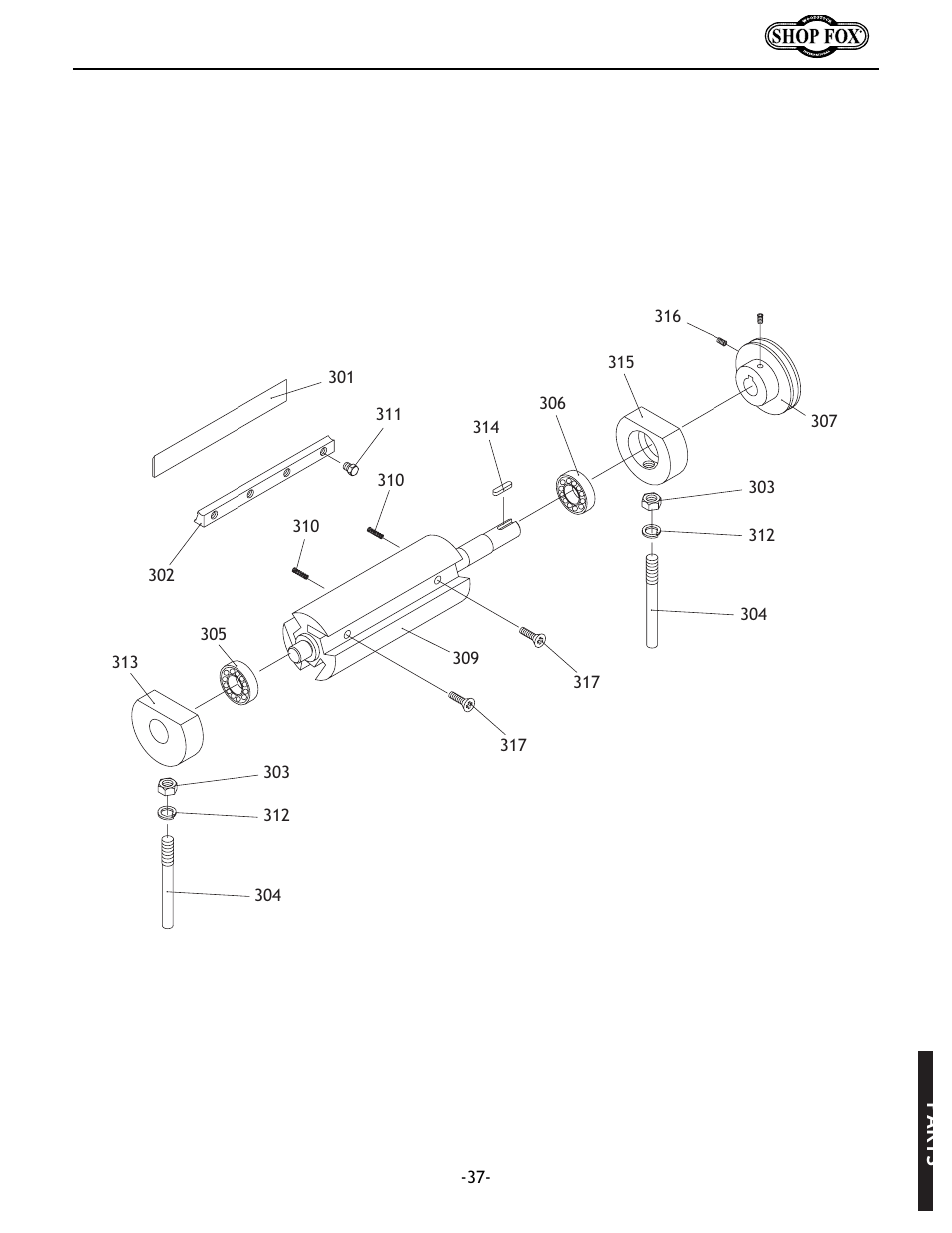 Parts | Woodstock W1679 User Manual | Page 39 / 44