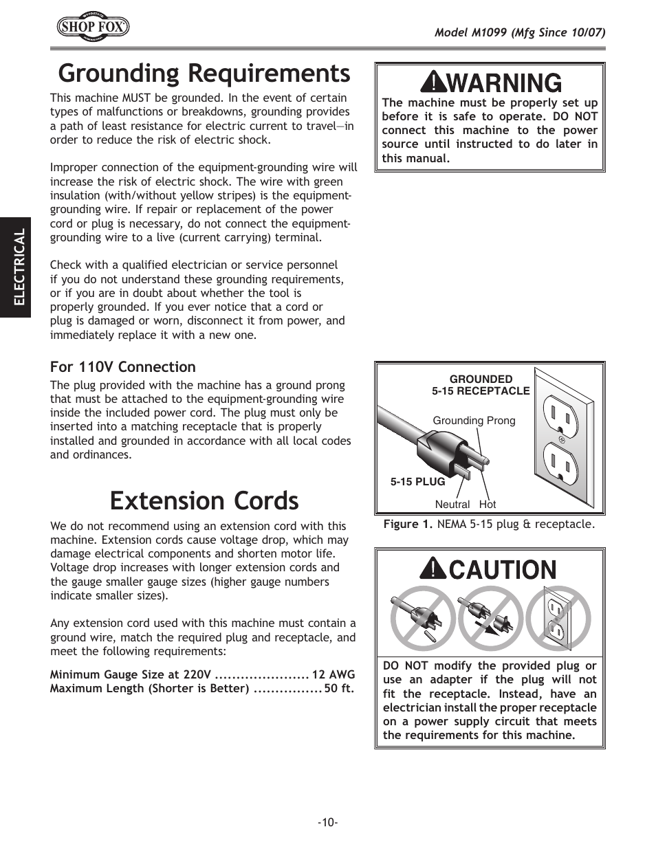 Ifle[`e^i\hl`i\d\ekj <ok\ej`fe:fi[j | Woodstock SHOP FOX M1099 User Manual | Page 12 / 60