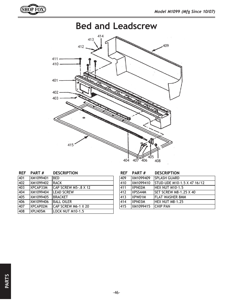 9\[xe[c\x[jzi\n, G8 i k j | Woodstock SHOP FOX M1099 User Manual | Page 48 / 60