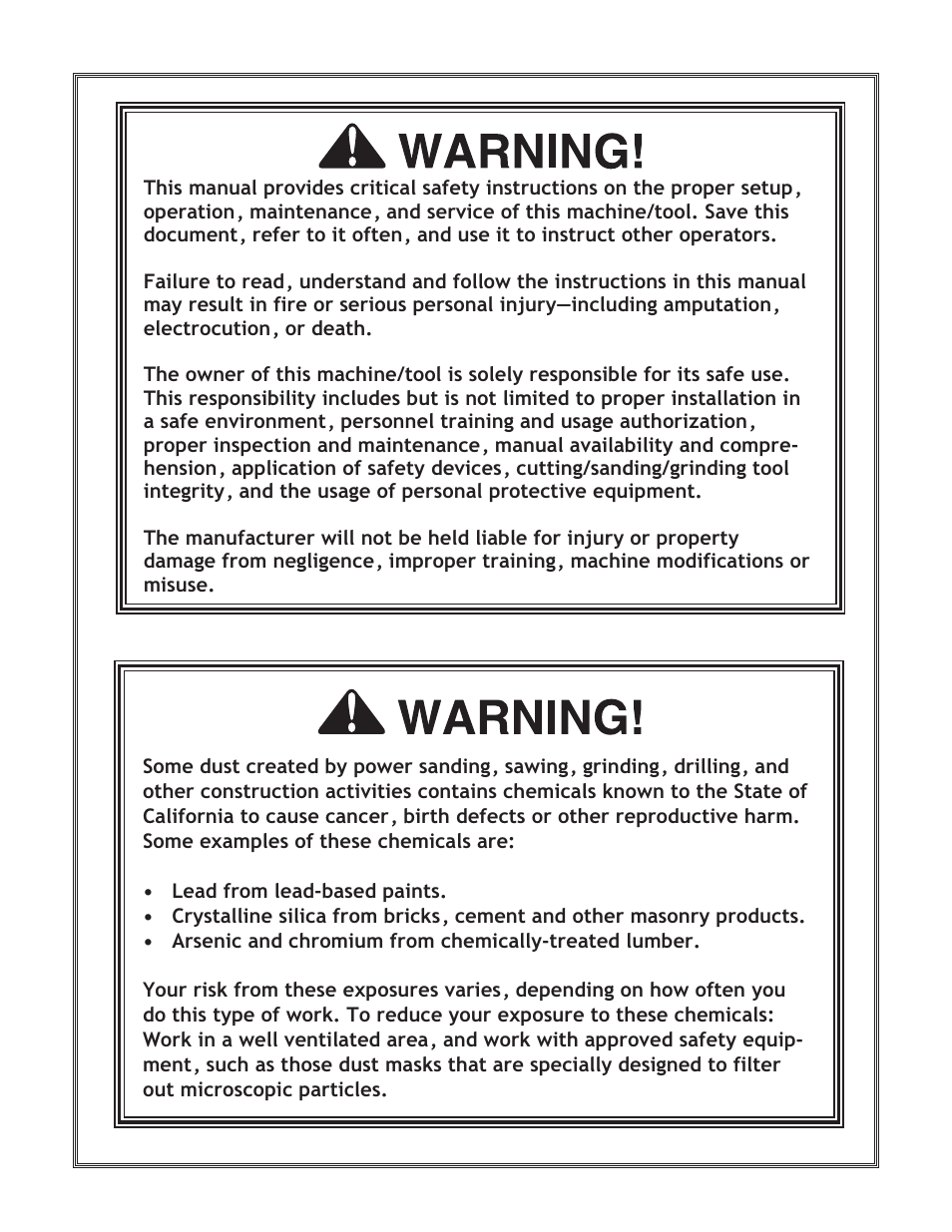 Woodstock SHOP FOX W1730 User Manual | Page 2 / 40