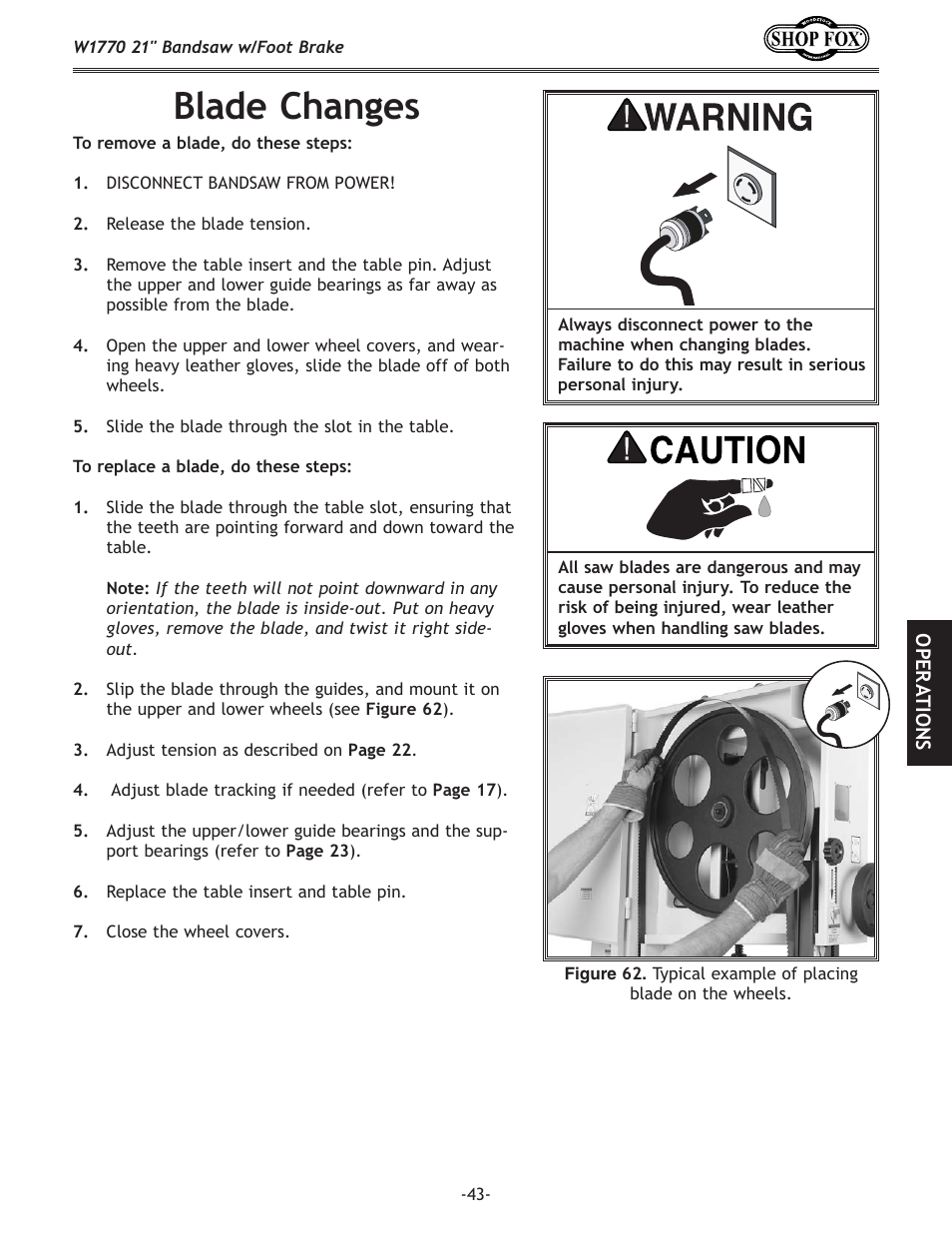 Blade.changes | Woodstock W1770 User Manual | Page 45 / 72