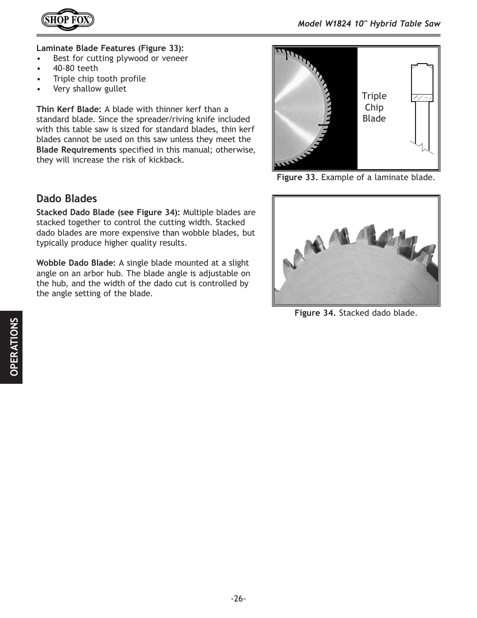 Woodstock SHOP FOX W1824 User Manual | Page 28 / 88