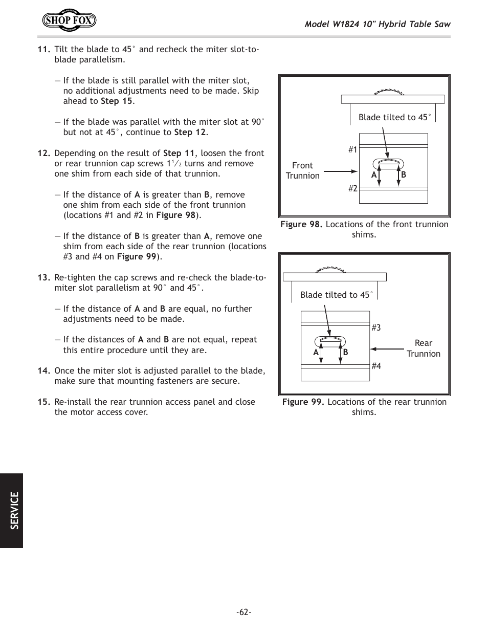 Woodstock SHOP FOX W1824 User Manual | Page 64 / 88
