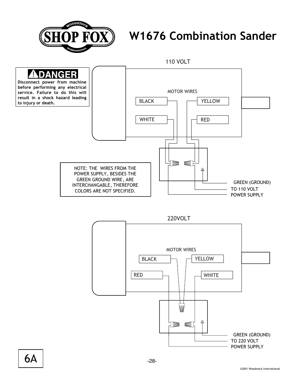 W1676 combination sander | Woodstock W1676 User Manual | Page 30 / 38