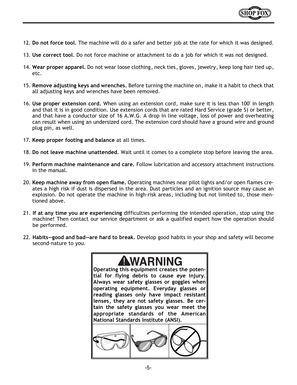 Woodstock W1676 User Manual | Page 7 / 38