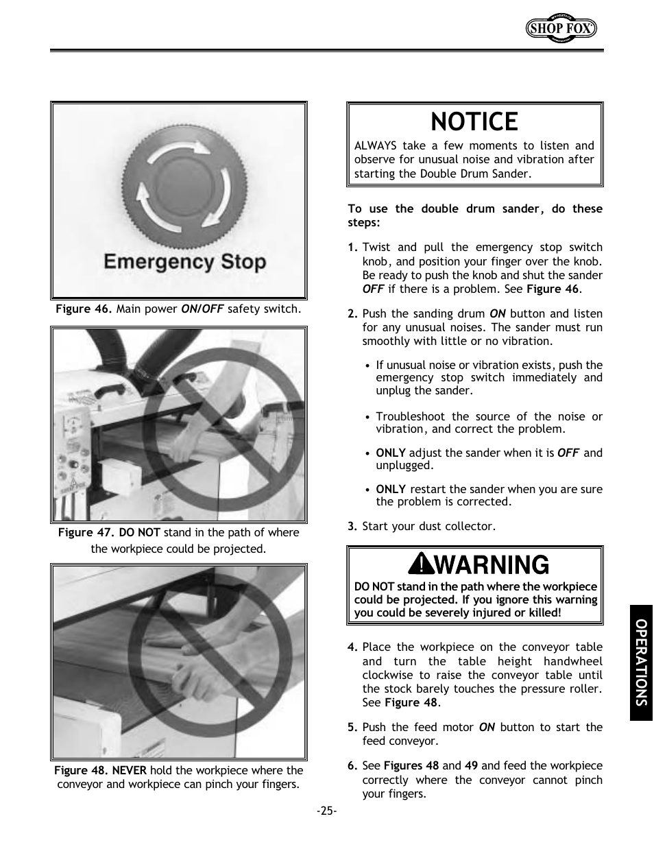 Notice | Woodstock SHOP FOX W1678 User Manual | Page 27 / 54