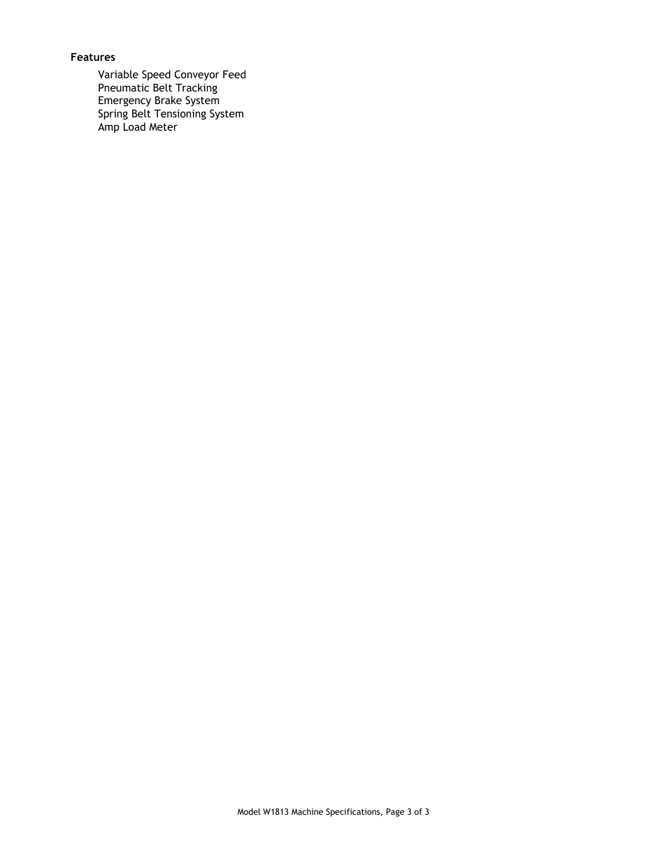 Features | Woodstock W1813 User Manual | Page 3 / 3