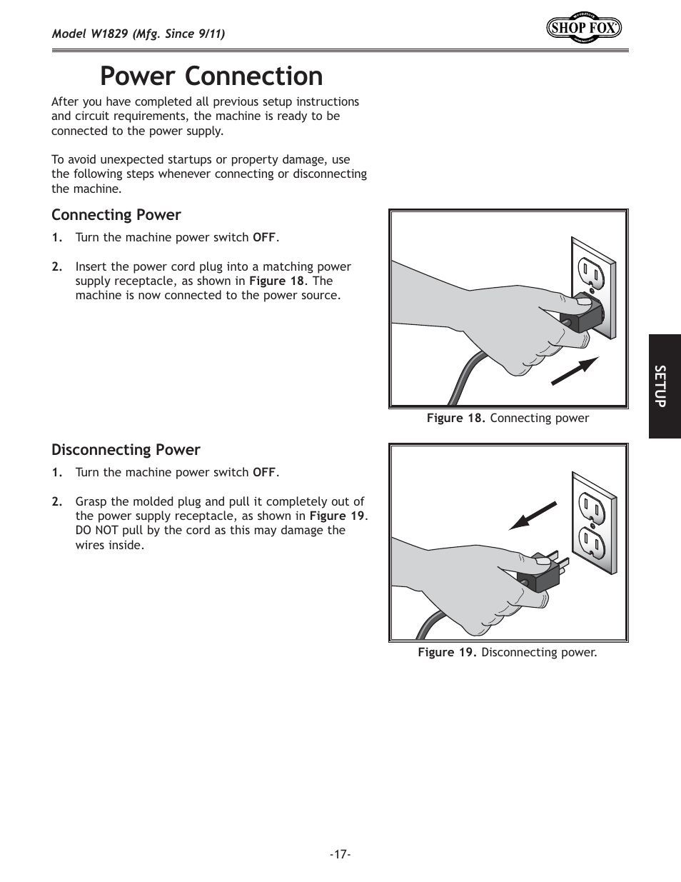 Gfn\i:fee\zk`fe | Woodstock SHOP FOX W1829 User Manual | Page 19 / 48