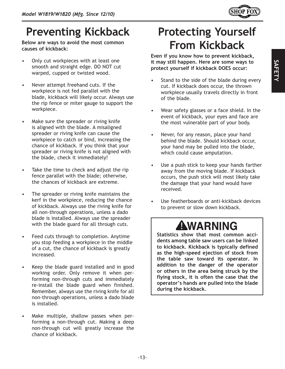 Gi\m\ek`e^b`zbyxzb, Gifk\zk`e^pflij\c] =ifdb`zbyxzb | Woodstock W1820 User Manual | Page 15 / 96