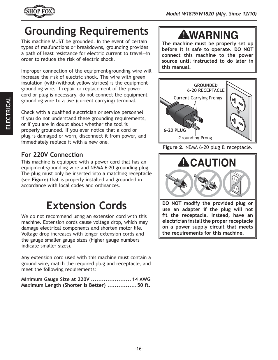 Ifle[`e^i\hl`i\d\ekj <ok\ej`fe:fi[j | Woodstock W1820 User Manual | Page 18 / 96