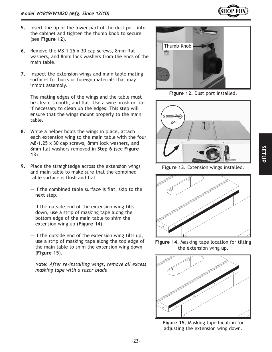 Woodstock W1820 User Manual | Page 25 / 96