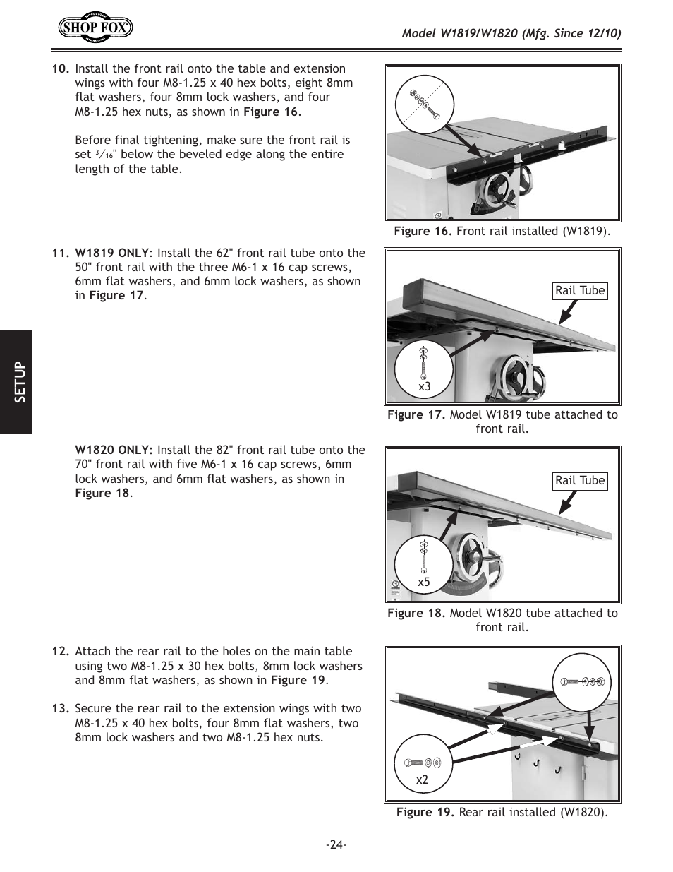 Woodstock W1820 User Manual | Page 26 / 96