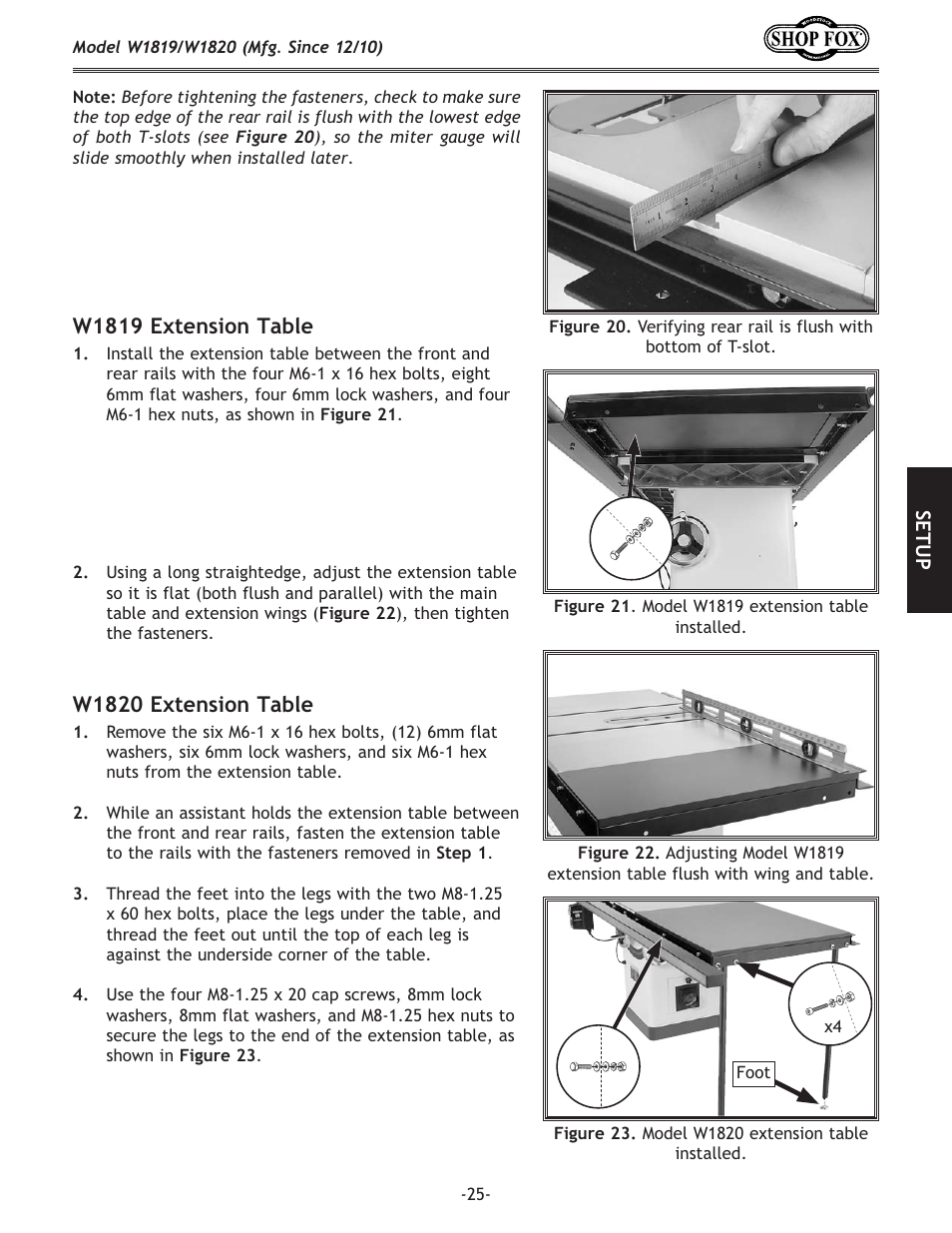 N(/(0<ok\ej`fekxyc, N(/)'<ok\ej`fekxyc | Woodstock W1820 User Manual | Page 27 / 96